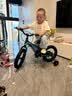优贝（RoyalBaby）儿童自行车男女镁合金单车 月亮系列3-5岁 宇航员14寸 绿色 实拍图