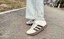 adidas「T头鞋」BARREDA休闲板鞋德训鞋男女阿迪达斯官方轻运动   灰色/黑色/树脂黄   42 实拍图