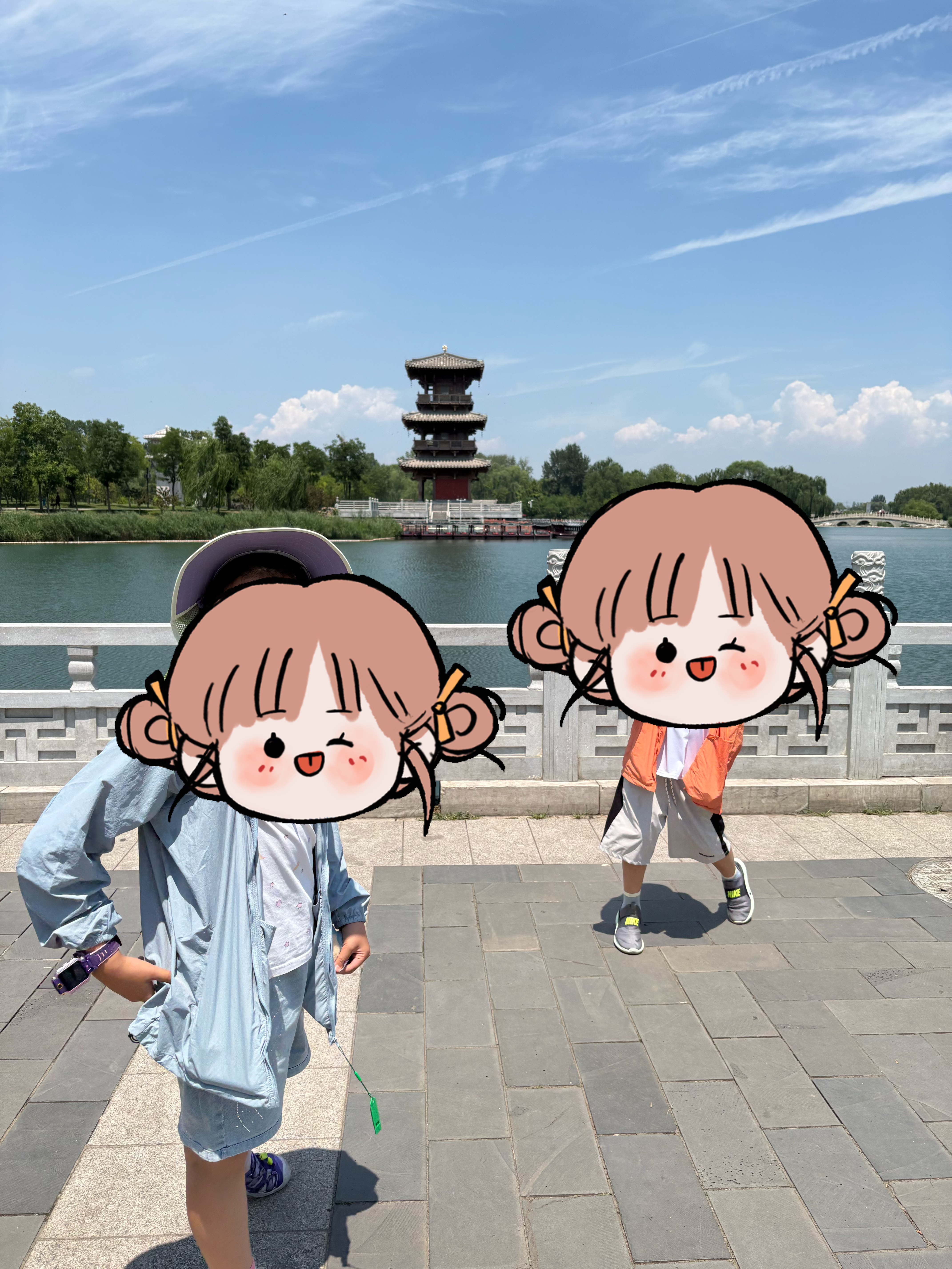 Kocotreekk树儿童防晒帽大帽檐男孩女孩遮阳帽防紫外线帽子披肩帽 实拍图