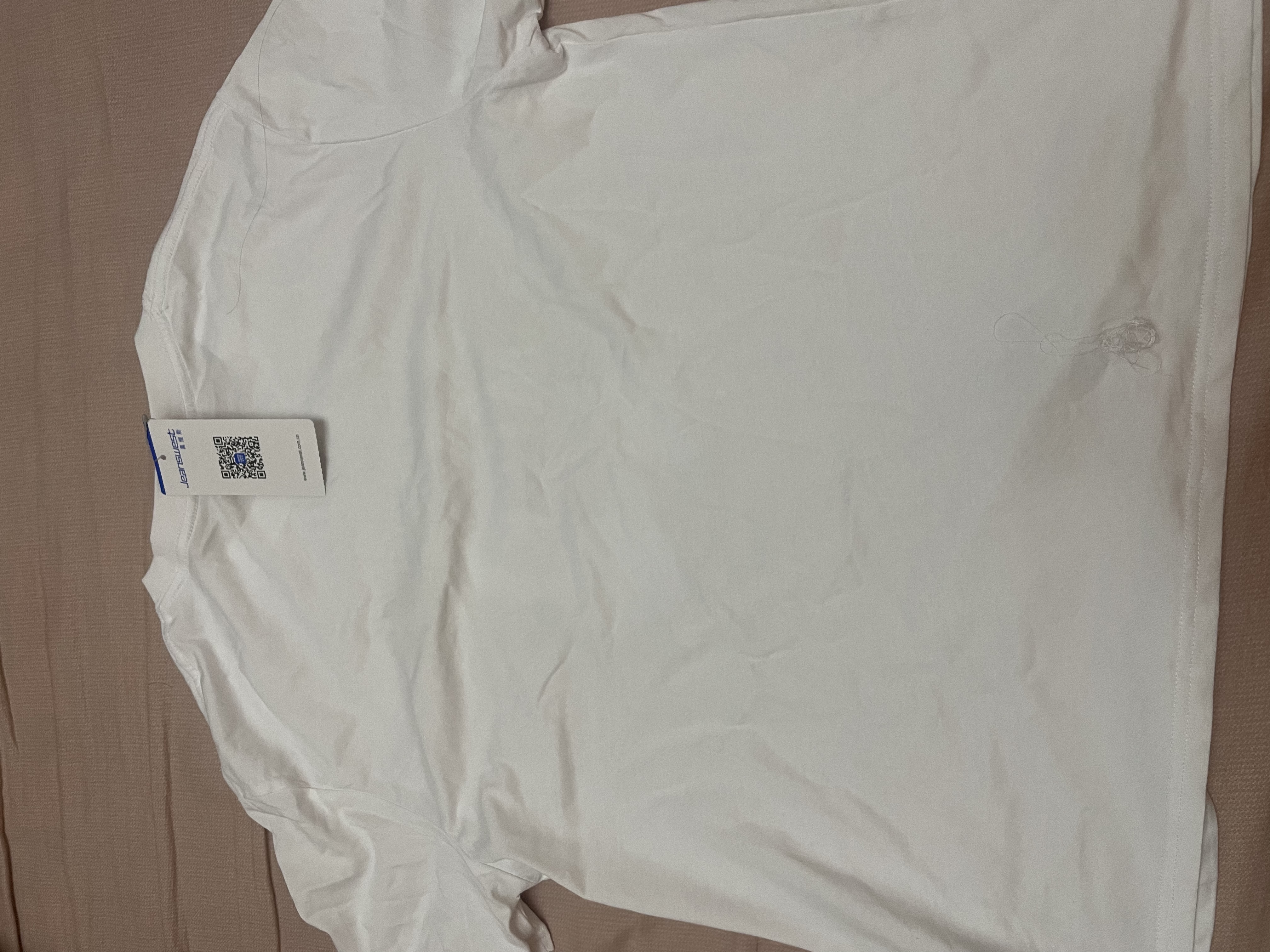 真维斯（Jeanswest）白色短袖t恤衫女士2026新款夏季宽松休闲简约纯棉上衣半袖女生 实拍图