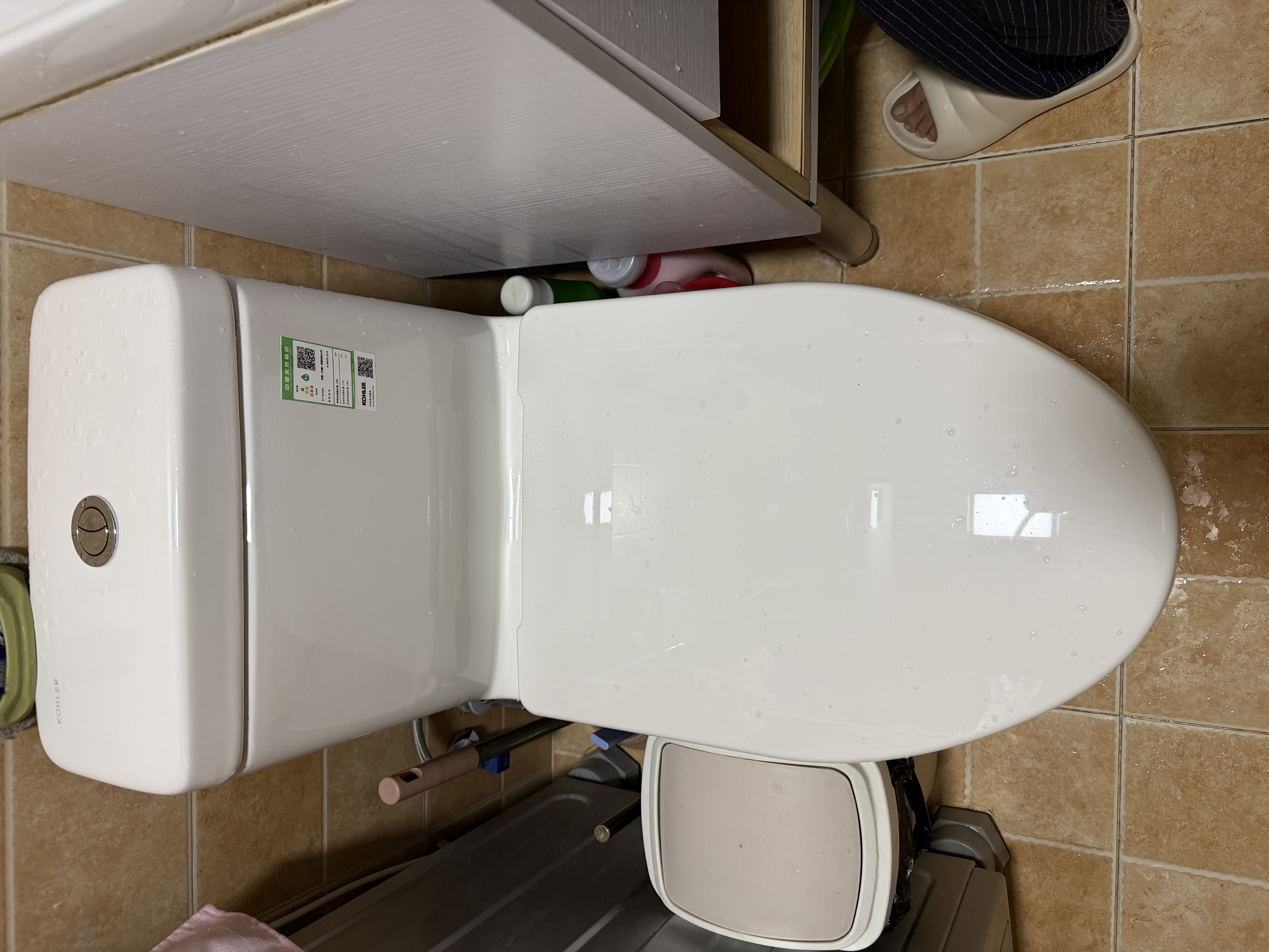 科勒（KOHLER）马桶坐便器五级旋风瑞琦连体坐便器节水双冲实体店款 马桶400mm坑距 实拍图