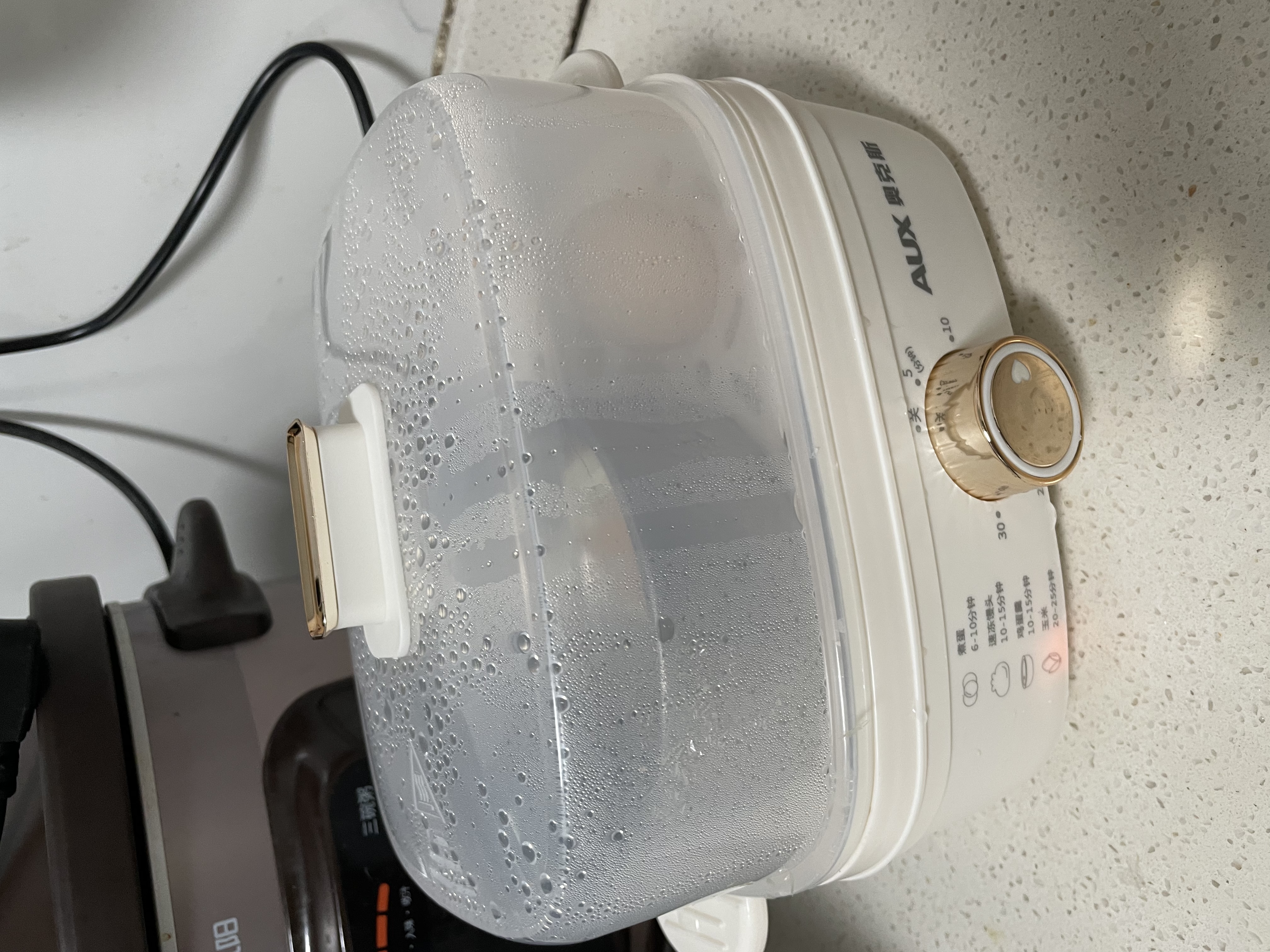 奥克斯（AUX）煮蛋器 蒸蛋器自动断电防干烧电蒸锅 可定时单层小型早餐蒸锅【配蒸碗】AZD-2418AZX-42 实拍图