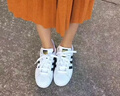 阿迪达斯adidas三叶草贝壳头SUPERSTARII男女休闲鞋 IH8659 41码 实拍图