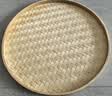 簸箕竹编晾晒筐家用大号茶叶竹筛子竹制品装饰品批发竹匾绘画编织 竹青无孔80cm 实拍图