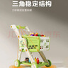 迪漫奇购物车玩具儿童过家家收纳仿真趣味手推车学步模拟超市厨房买菜蔬菜水果30件套3-4岁女孩生日礼物绿 实拍图