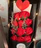 包贝勒永生花玫瑰花鲜香皂花束生日礼物女生教师节送男女友老婆妈妈老师 红玫瑰香皂花11朵花束礼盒装 实拍图