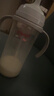 贝亲（Pigeon）自然离乳PPSU重力球吸管奶瓶双把手330ml12月+(附带奶嘴12月*2支) 实拍图