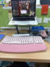 罗技（Logitech）Wave Combo 无线人体工学键鼠套装 垂直鼠标 无线蓝牙鼠标 办公键盘 无线键盘 蓝牙键盘 粉色 实拍图