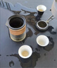 南山先生 便携茶具玻璃功夫茶具陶瓷办公旅行茶具日式茶具套装快客杯 经纬旅行套装_禅风黑 实拍图