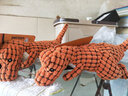 华元宠具(hoopet)狗狗玩具磨牙耐咬毛绒玩具泰迪小型犬大型犬幼犬宠物用品 发声恐龙(橘) S 实拍图