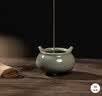 美真香 陶瓷三足线香香炉 家用檀香卧香炉熏香 沉香线香炉香座香托 实拍图