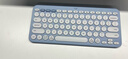 罗技（Logitech）时尚系列K390无线蓝牙键盘 超薄便携  K380升级版蓝色 79键 实拍图