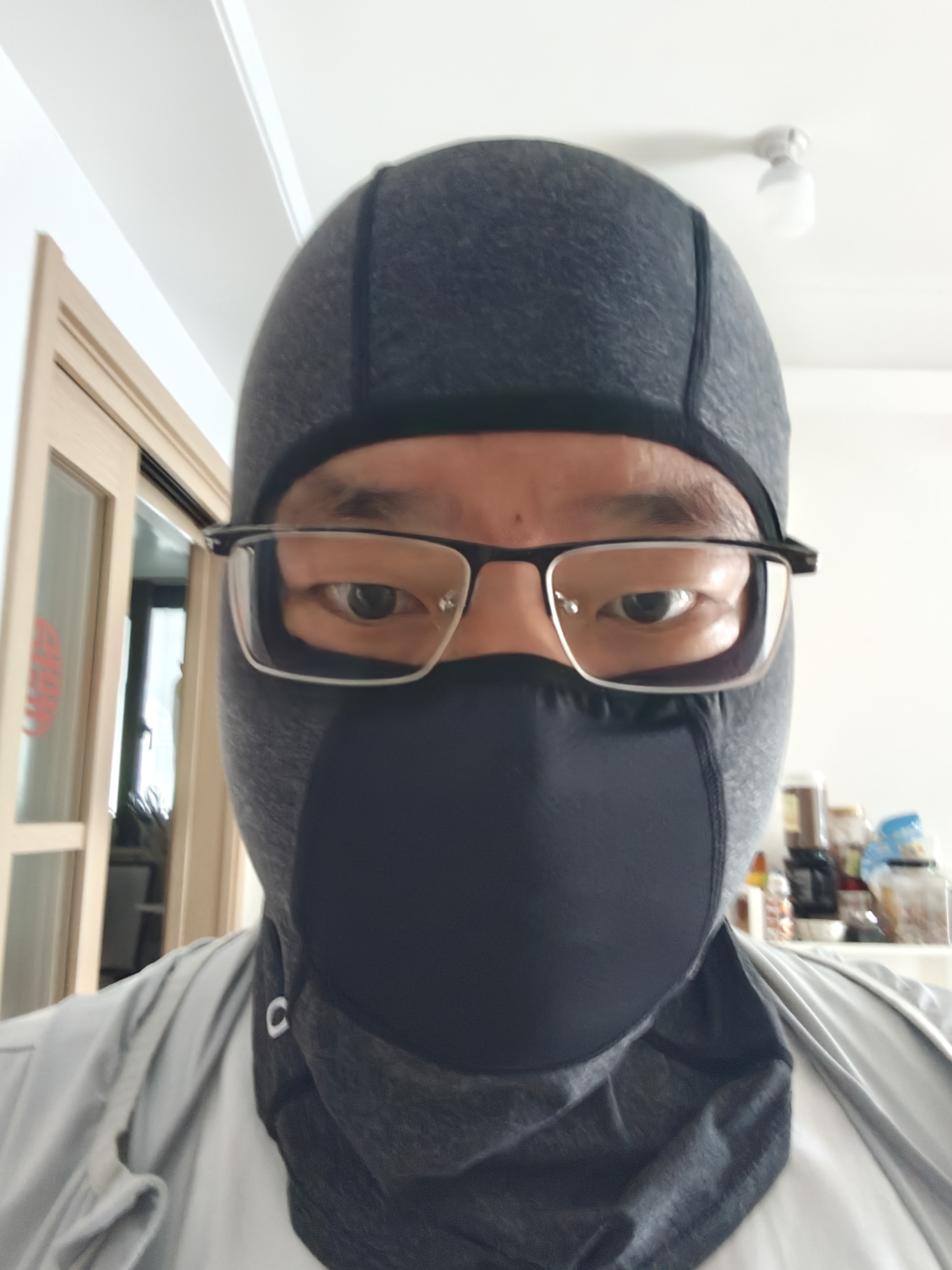 京东京造 骑行头套防晒面罩男透气冰丝凉感薄口罩女夏季户外防紫外线 麻灰 实拍图