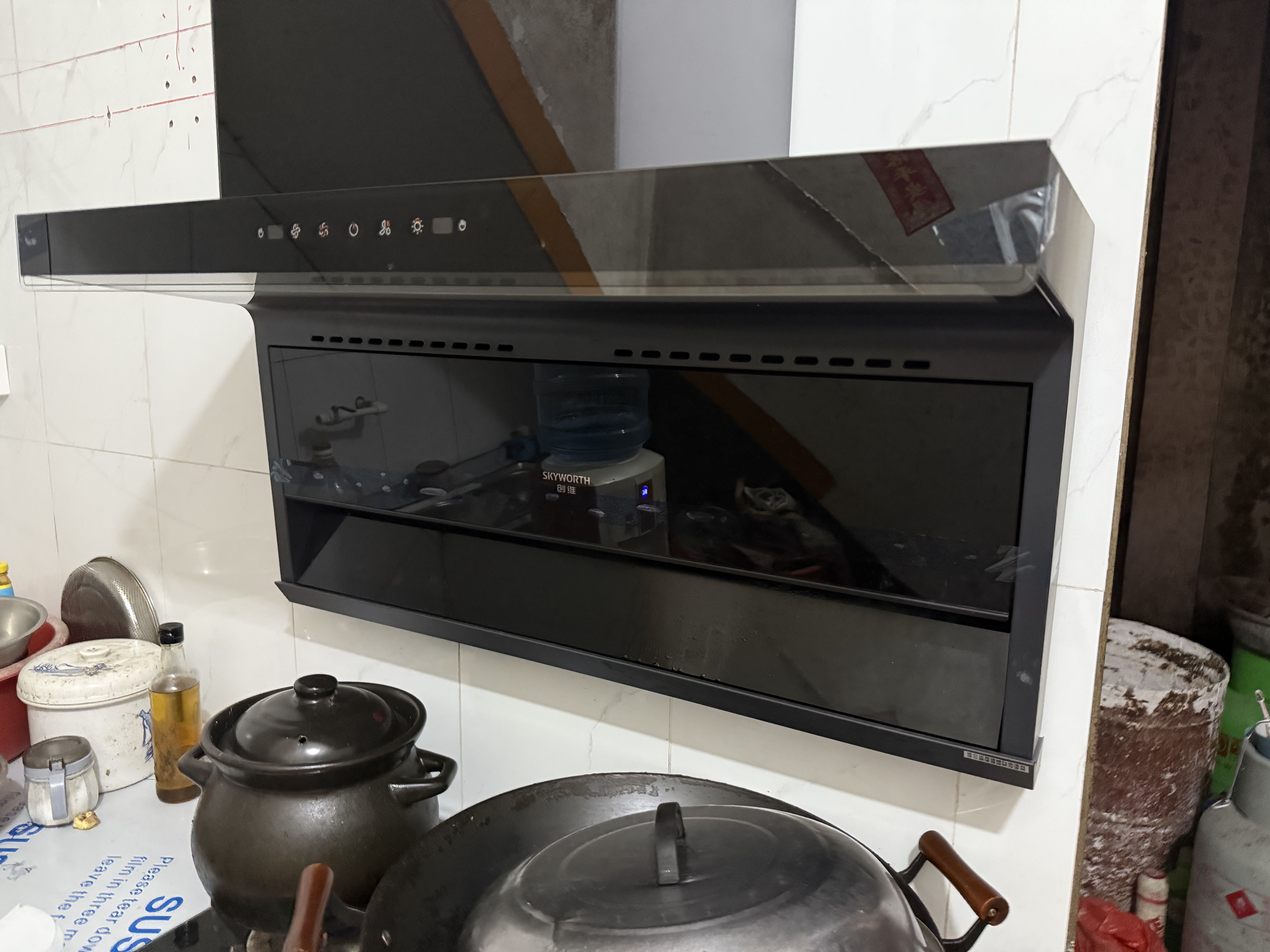 创维（Skyworth）抽油烟机燃气灶套装26立方顶侧双吸大吸力排烟机灶具套餐Y730+Z232BS液化气 实拍图