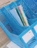 智权加厚文件框四栏文件架桌面置物架资料架收纳盒书立架文件栏书架 四栏-无笔筒-灰色（送卡通贴纸） 实拍图