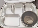 COOKSS饭盒304不锈钢餐盒上班族保温饭盒可微波炉5分格餐盘儿童宝宝 实拍图