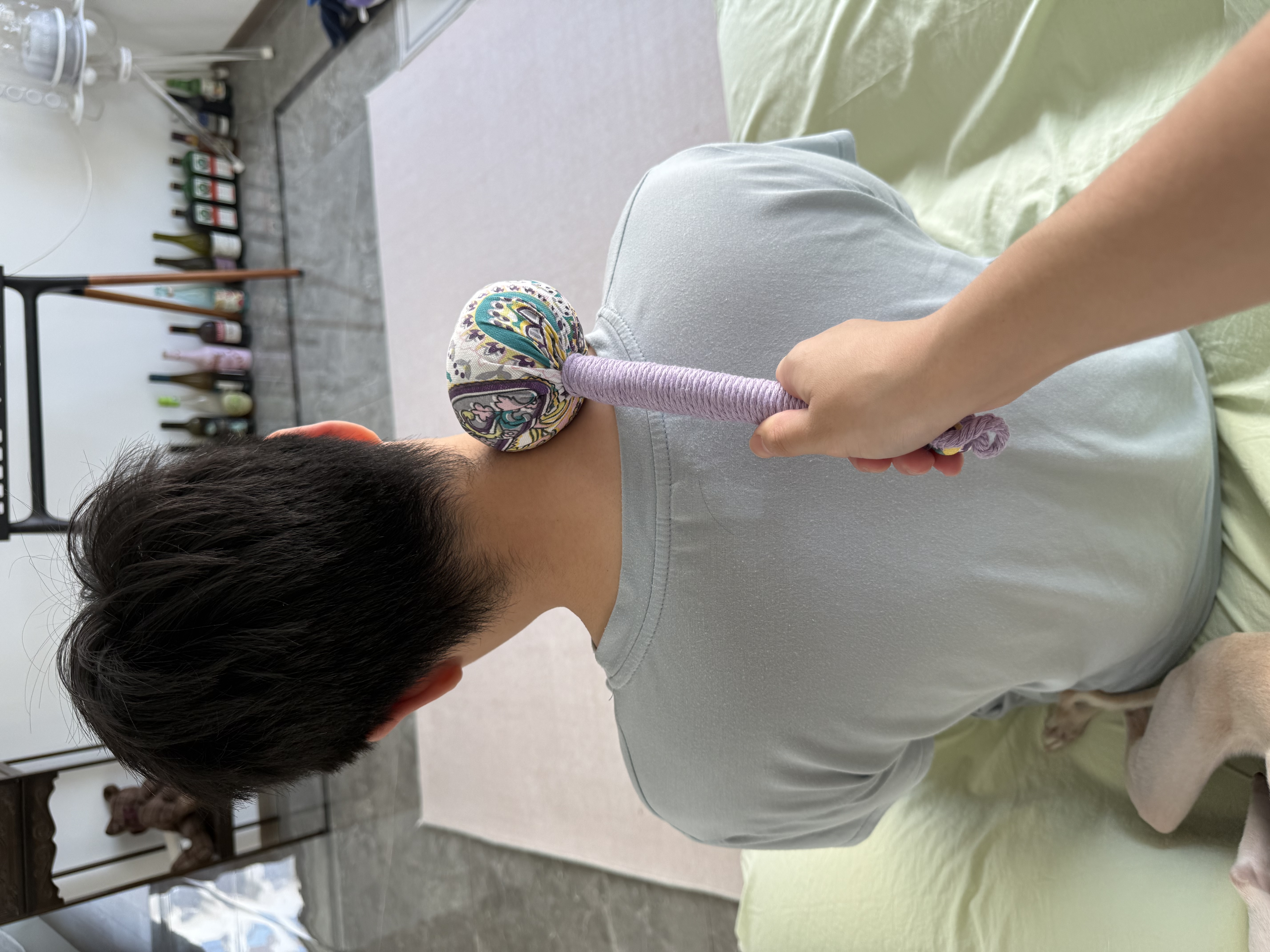 囍柿莲莲艾草锤按摩棒养生锤中秋节送父母生日礼物伴手小礼品艾灸锤按摩 实拍图