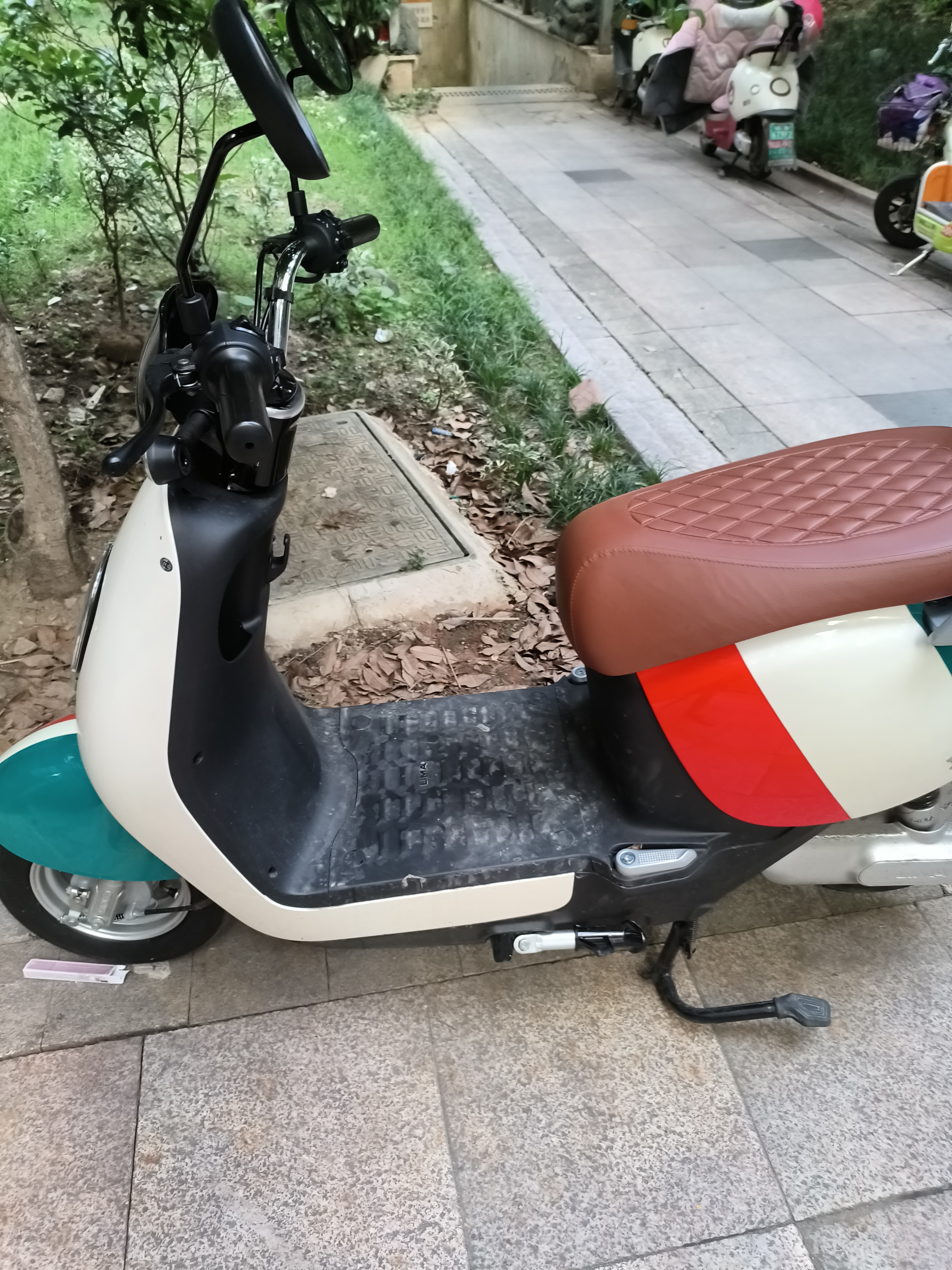 立马（LIMA）电动摩托车MINI 【仅车架无电池】电瓶车通勤电动车 品红绿 实拍图
