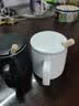 传旗 陶瓷马克杯 带勺盖咖啡牛奶早餐杯办公水杯男女茶杯 描金白400ml 实拍图