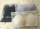 ubras七夕情人节礼物虞书欣同款无尺码浪花v领细吊带背心文胸罩内衣女 【2件装更优惠】白色波点+自由蓝色波点+内裤 均码 U  背心款 100-130斤/A-C杯 实拍图