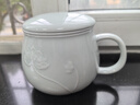 昌南茶杯陶瓷带过滤带盖景德镇影青单杯子家用办公泡茶杯禅意莲心 实拍图