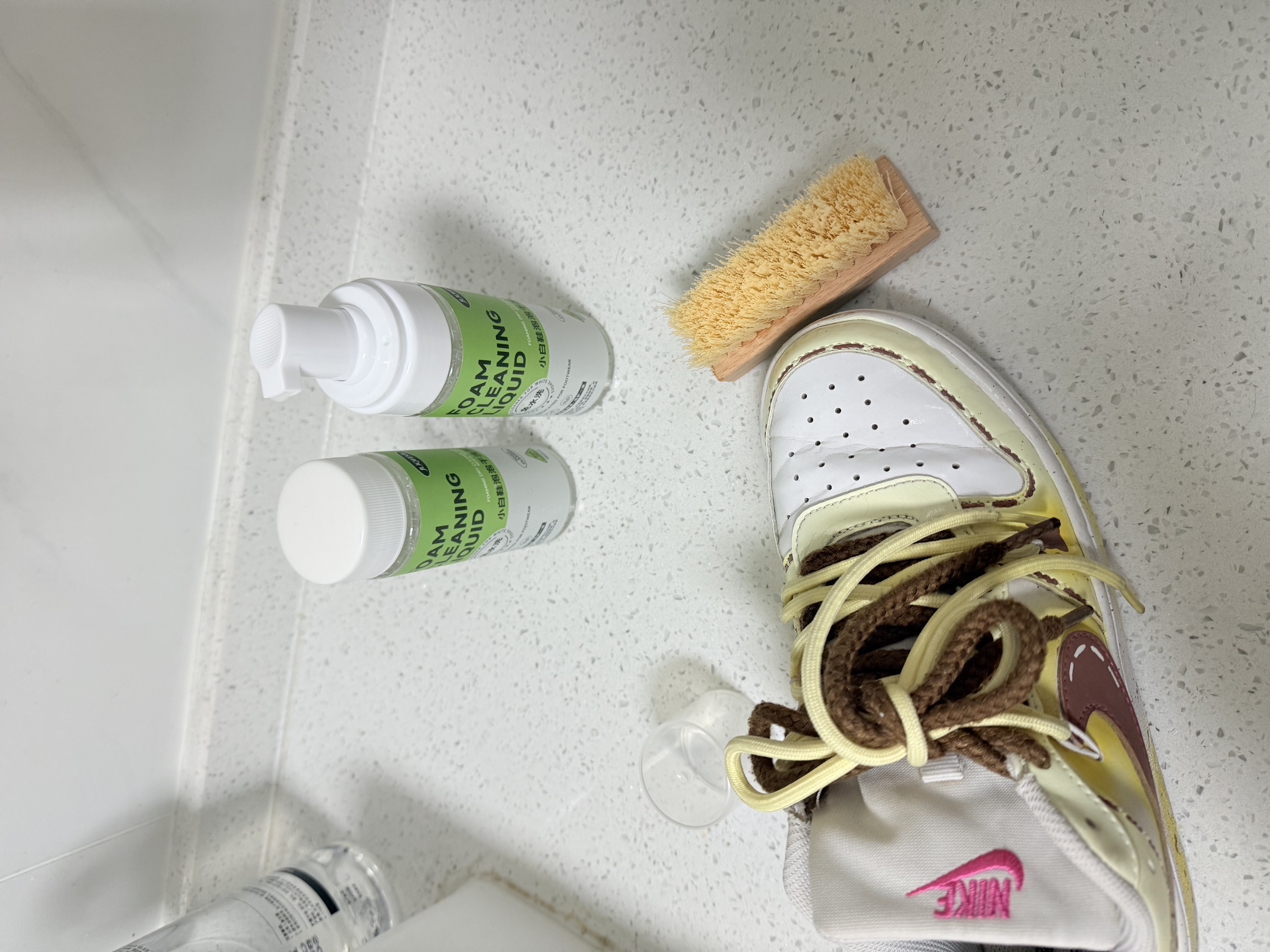 巨奇小白鞋洗鞋清洁剂慕斯清洗剂神器去污增白去黄刷鞋清洁剂3件套 实拍图