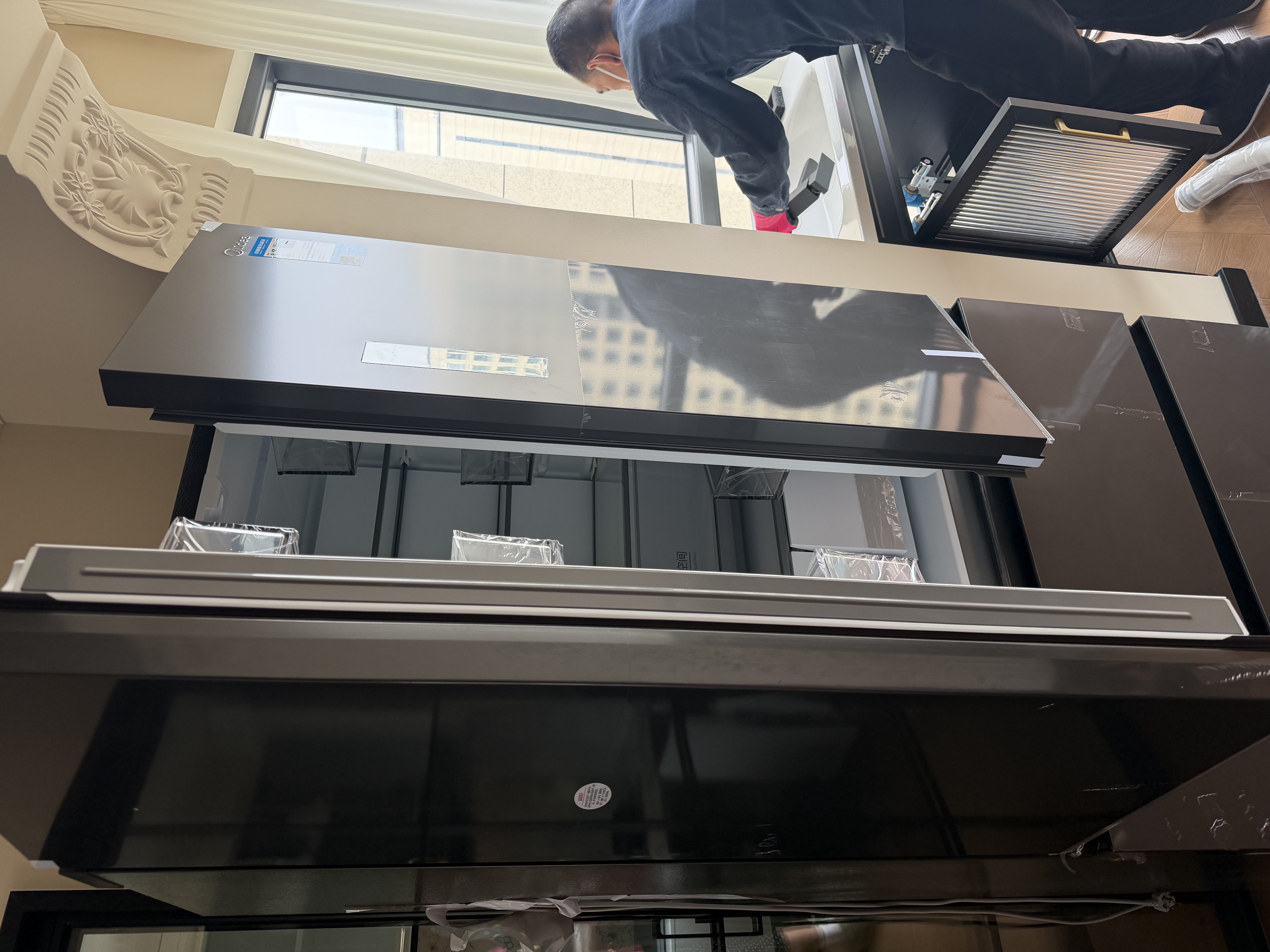 美的（Midea）安睡系列M60小机皇520升法式多门冰箱超薄零嵌入式双系统2.0除菌净味家用一级风冷大容量国家补贴 主动除菌|双系统2.0|纯平全嵌|幻影砂 实拍图