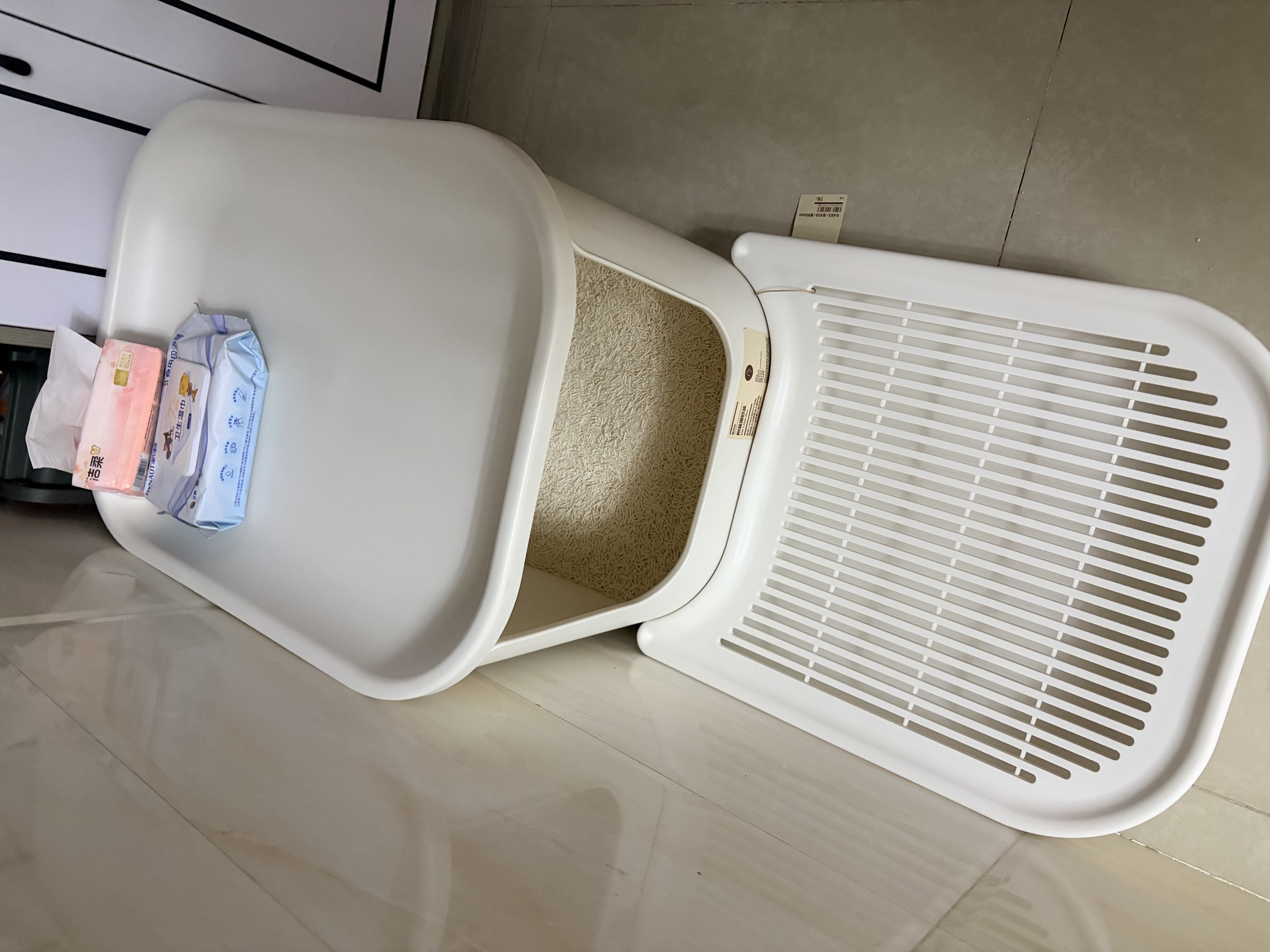 MUJI 猫砂 宠物用品 低粉尘 含茶叶渣 混合猫砂 2.4kg*1袋 实拍图