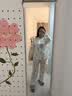 嫚熙（EMXEE）春夏月子服 孕妇哺乳睡衣产后弹力丝麻棉透气舒适夏季薄款家居服L 实拍图