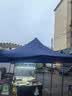 周鼎四脚摆摊专用雨棚大伞帐篷户外加厚防雨四角折叠雨伞伸缩式遮阳棚 蓝色 加厚 3*3自动架【3.3cm方管 保修3年】 实拍图
