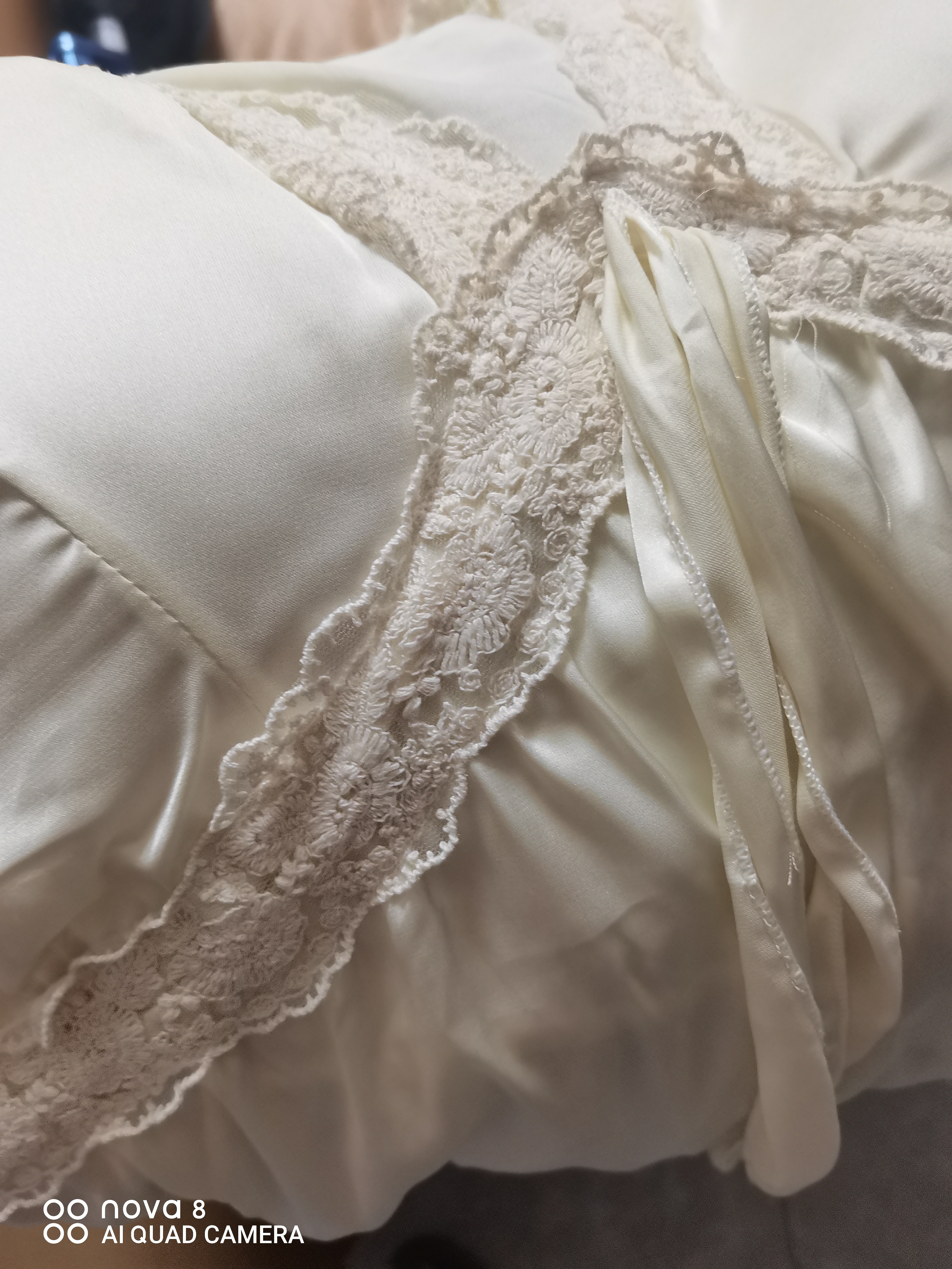 古今（GUJIN）法式带胸垫冰丝睡裙女夏季家居服可外穿甜美睡衣仿真丝蕾丝L 实拍图