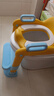 世纪宝贝（babyhood）儿童马桶辅助器 宝宝阶梯架坐便圈扶手架座便器 PU软坐垫 天空蓝 实拍图