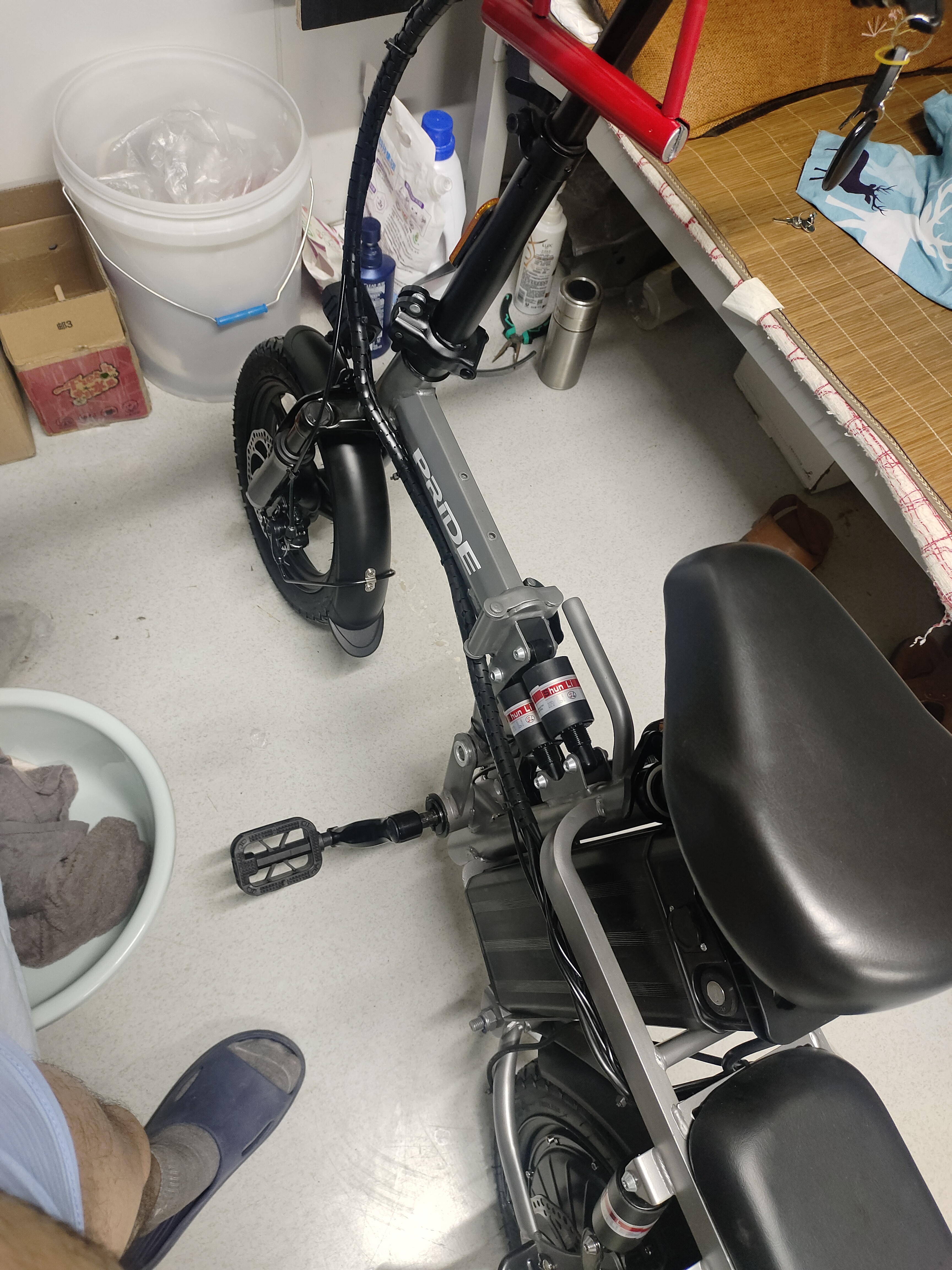 普莱德新国标折叠电动自行车 超长续航电动车 铝合金代驾车 锂电池助力男女通用成人电瓶车 代步电单车 旗舰版-12减震-进囗级电芯-20A纯电续航≤60km 实拍图