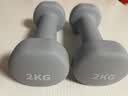 Keep哑铃女男健身家用彩色浸塑环保手铃亚铃全身塑形水蓝2kg*2 实拍图