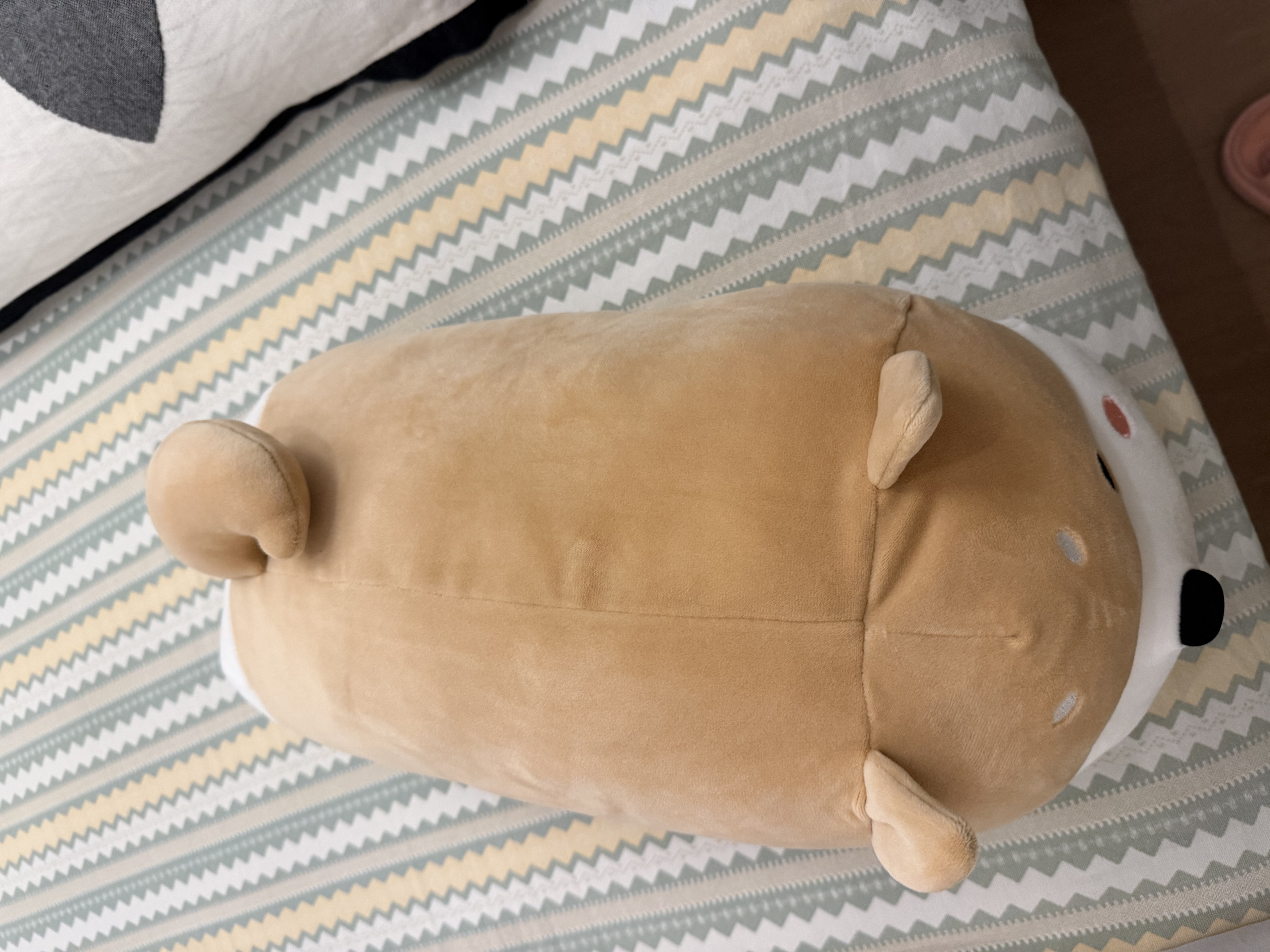 名创优品（MINISO）趴姿大号趣味狗狗公仔玩偶玩具娃娃抱枕靠枕生日礼物女 卡其色 实拍图