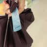 天堂伞 加大雨伞三折 经典商务伞格纹10骨加大雨伞男女 暗紫红 实拍图