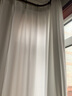金蝉窗帘窗纱幻影纱透光不透人白纱不易勾丝成品挂钩式纱帘 白色 宽250*250高 挂钩一片 实拍图