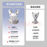 爱贝迪拉婴儿背带腰凳抱娃神器多功能背带腰凳四季两用轻便宝宝外出带娃 2.0反重力旋钮款丨灰色（圆领口水巾/解放双手/护腰） 实拍图
