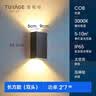 图雅格（TUYAGE）led户外壁灯洗墙灯射灯防水室外别墅庭院阳台酒店柱灯楼梯 太空灰-长方形双头14W 实拍图