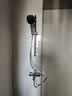 高仪（GROHE）进口淋浴花洒套装 110mm方形手持 家用三式出水喷头 可升降滑杆 非恒温有下水黑色 实拍图