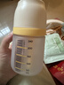 小雅象防胀气玻璃奶瓶新生儿3-6个月婴儿奶瓶 240ml M号奶嘴（标准款） 实拍图
