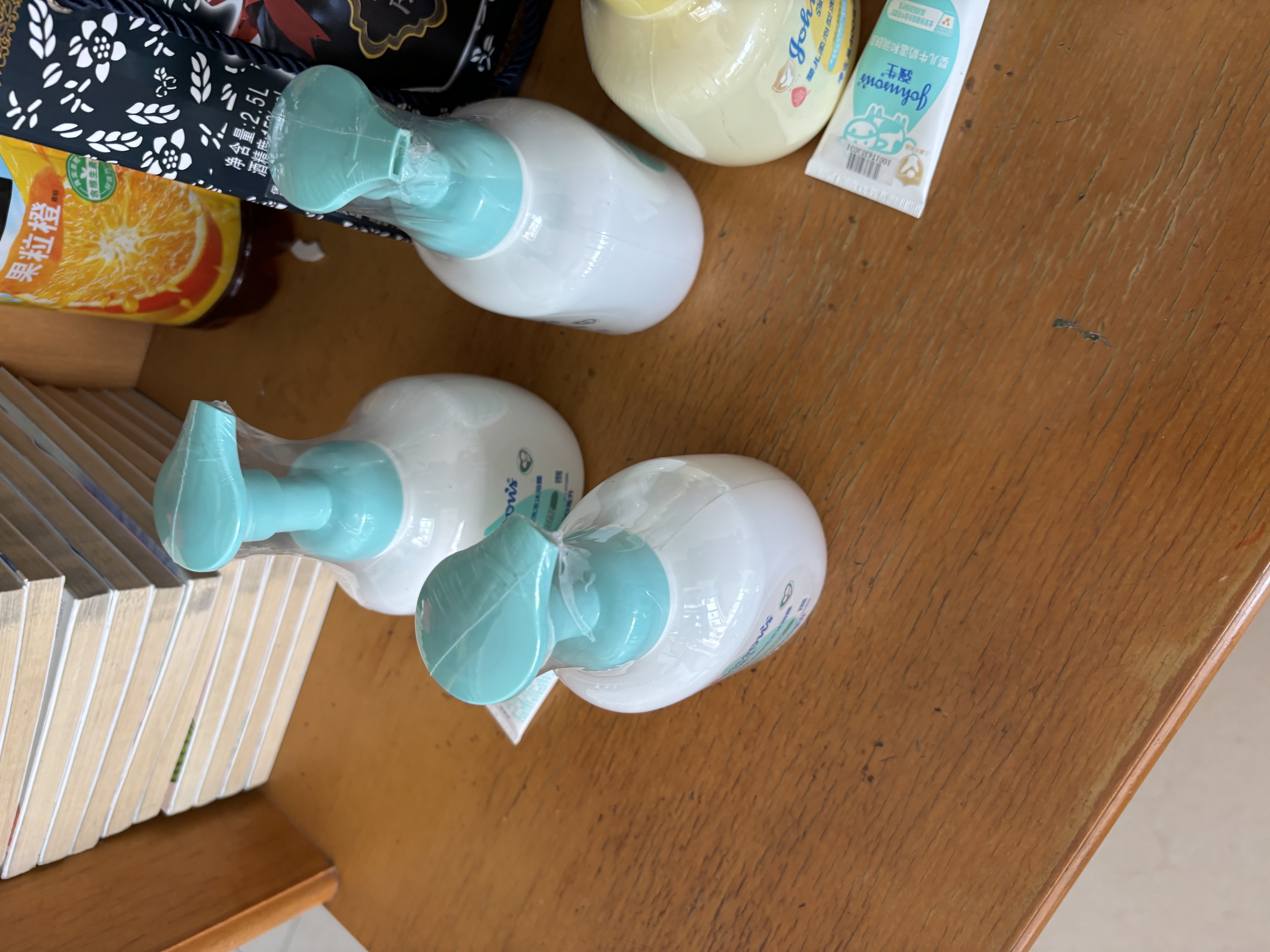 强生婴儿牛奶洗发沐浴二合一400ml*2 新生儿宝宝儿童洗发水沐浴露泡沫 实拍图