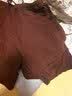 优衣库麻混纺舒适短裤女装26春夏新款485251 37 栗色 S 实拍图