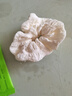 新款奶油泡芙大肠发圈女简约复古褶皱头花头绳丸子头皮筋气质发饰 米白奶油褶皱发圈 实拍图