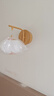 欧普照明（OPPLE）照明/奶油泡泡/原木奶油风吊灯Ra95智能白色客卧餐厅套餐DD 奶油泡泡【单头】壁灯/床头灯 实拍图