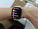 Apple/苹果 Watch S11 智能手表GPS款46毫米玫瑰金色铝金属表壳淡桃粉色运动型表带M/L MEVU4CH/B 实拍图