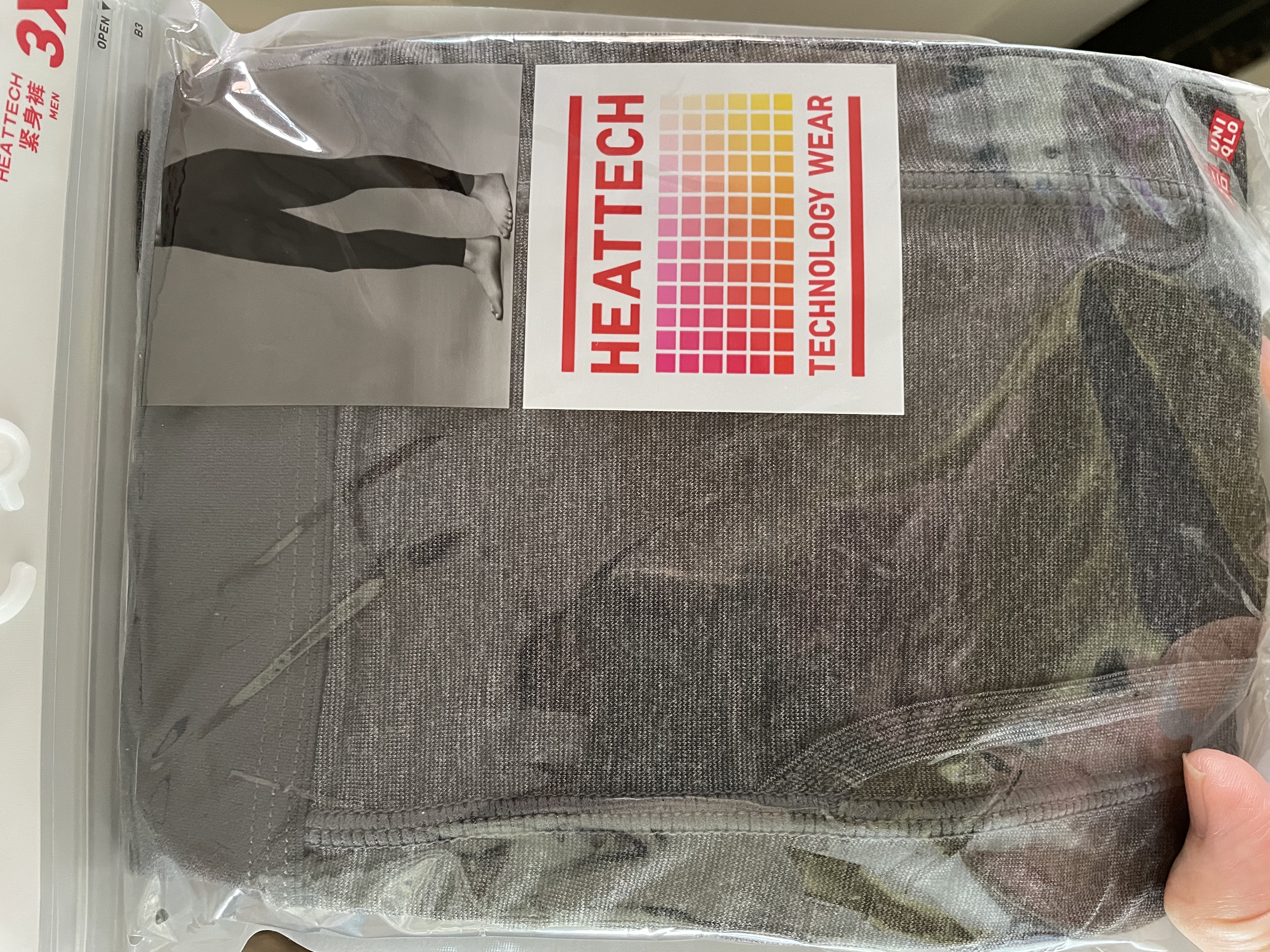 优衣库HEATTECH紧身裤男装保暖衣秋裤内衣479434 486929 486929/08深灰色 3XL 实拍图