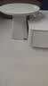 全友家居 现代简约岩板圆形小户型简易奶油风方圆茶几组合客厅家用 实拍图