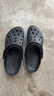卡骆驰（CROCS）贝雅卡骆班洞洞鞋|205089 黑色/白色-066   41 /42(260mm)   实拍图