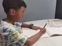 猫太子防近视坐姿矫正器小学生防低头写字矫正器纠正弯腰驼背姿势书写垫写作业学习书桌阅读支架 夹桌款 实拍图